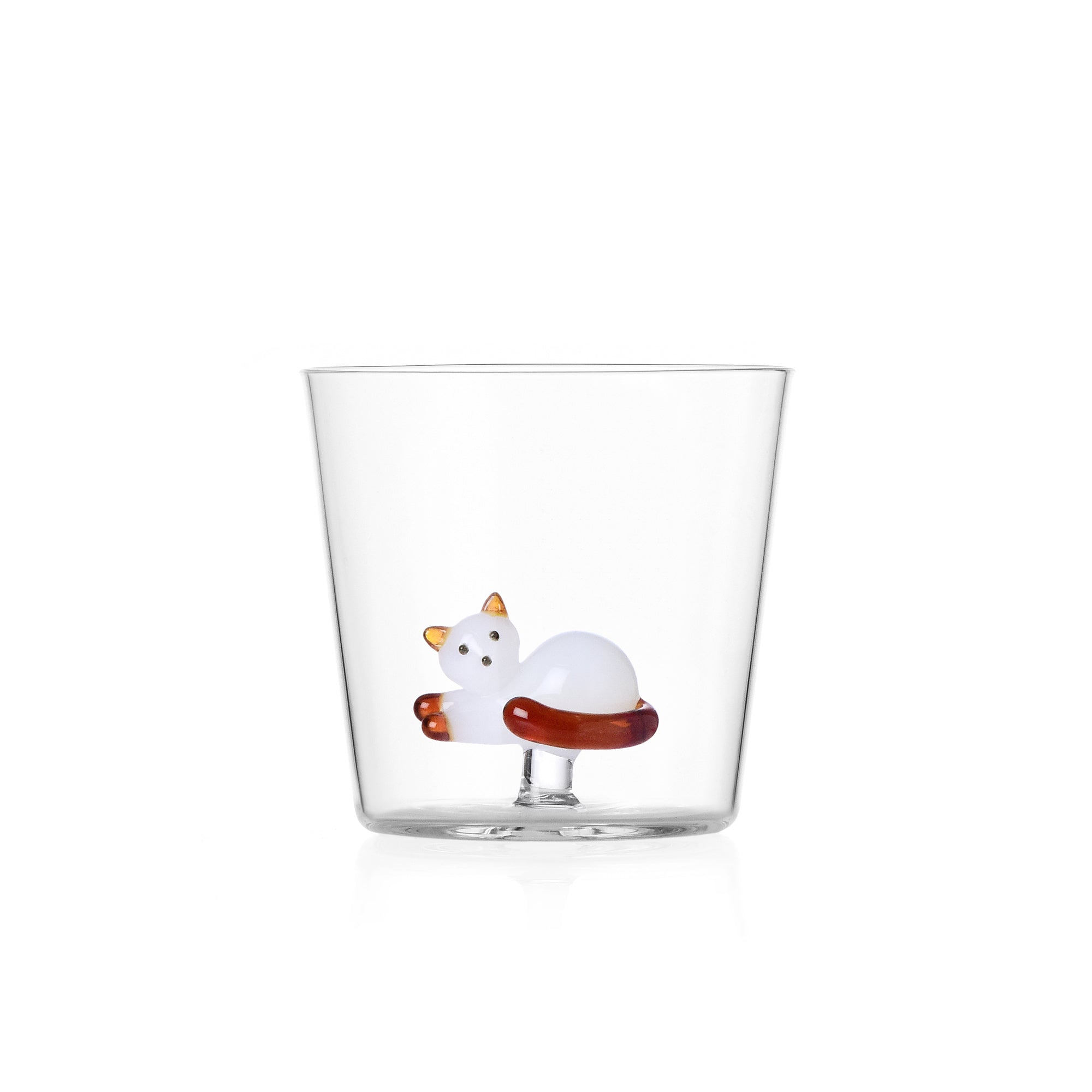 CAT AMBER TUMBLER GLASS