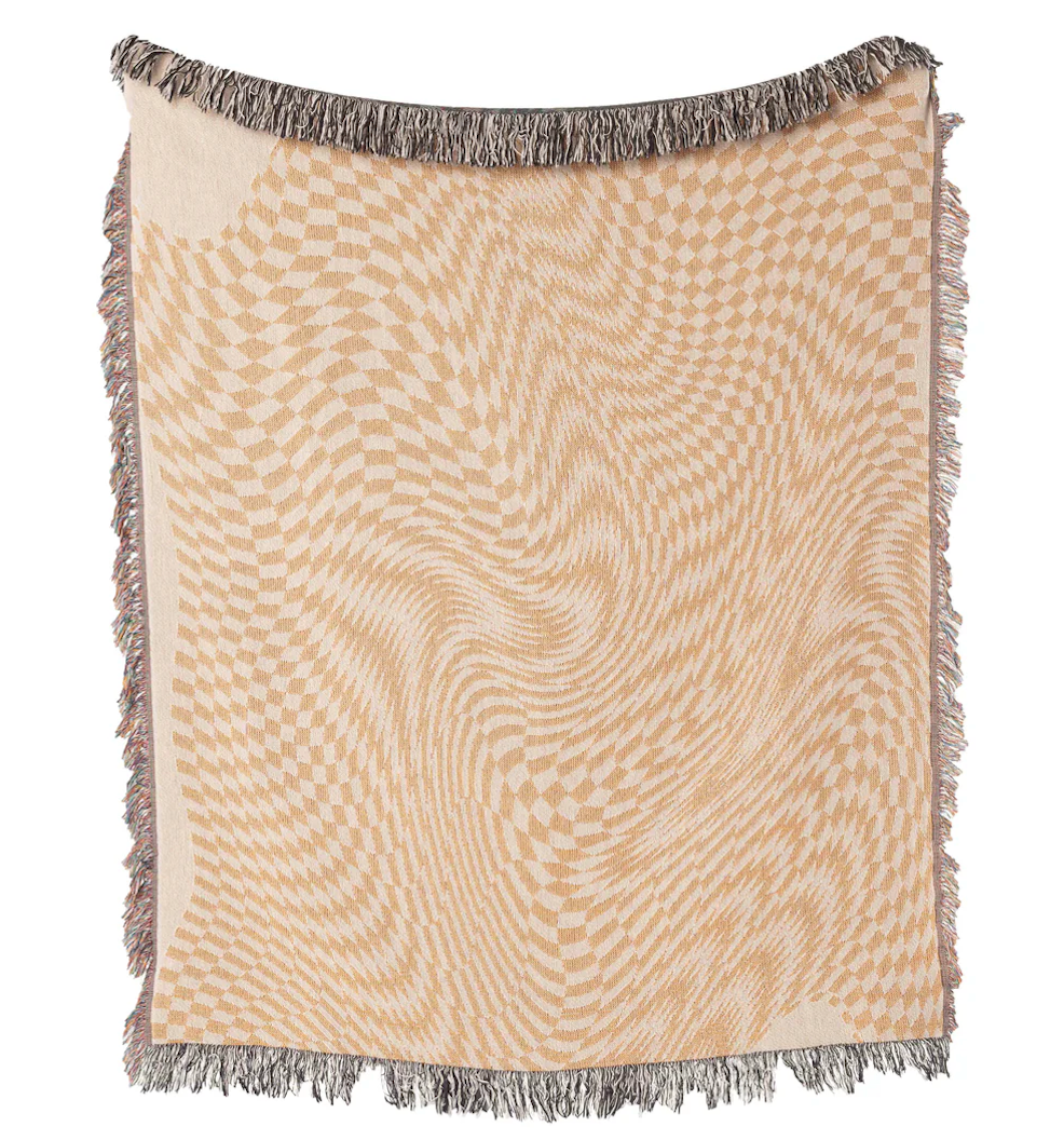 Melted Butterscotch Woven Throw Blanket