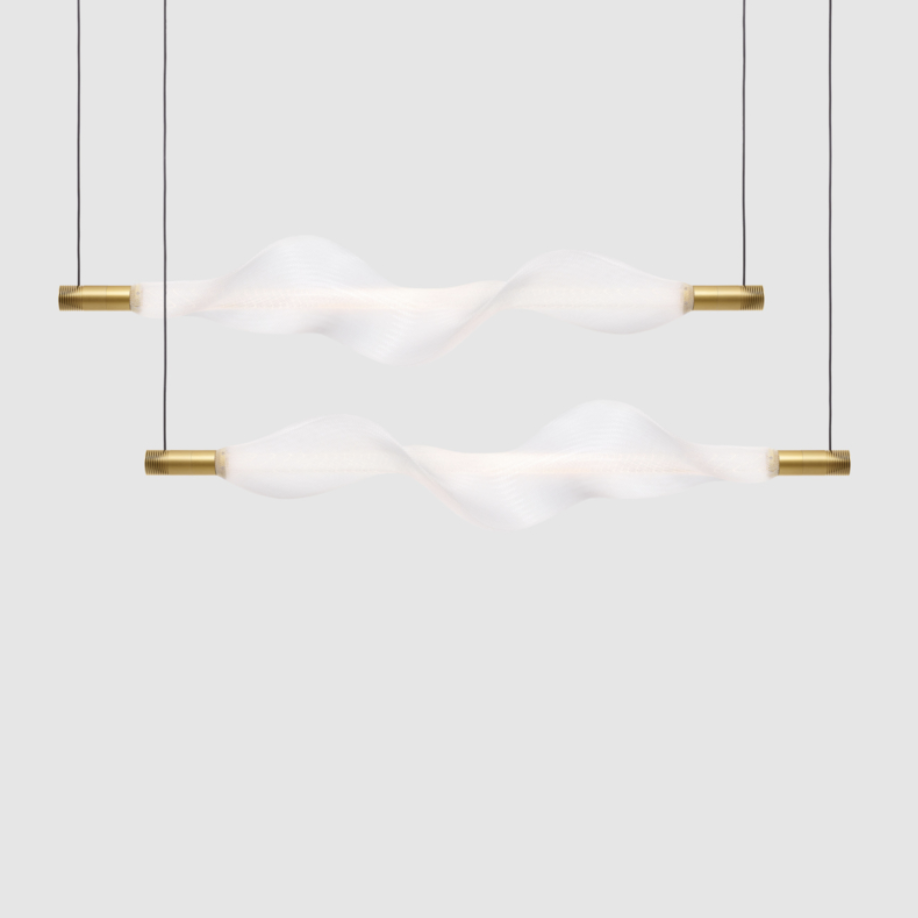 Vapour pendant Horizontal Gold